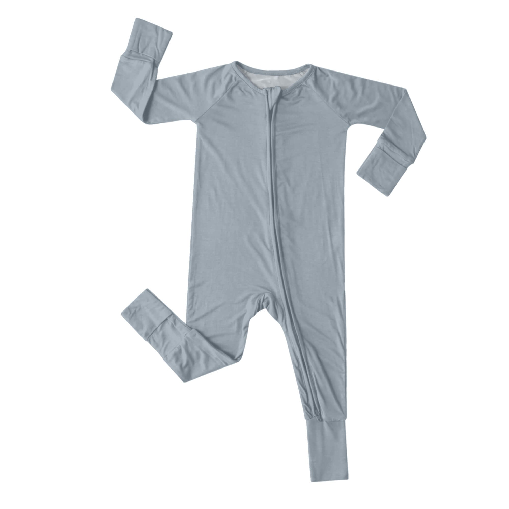 Zippered Romper in Fog