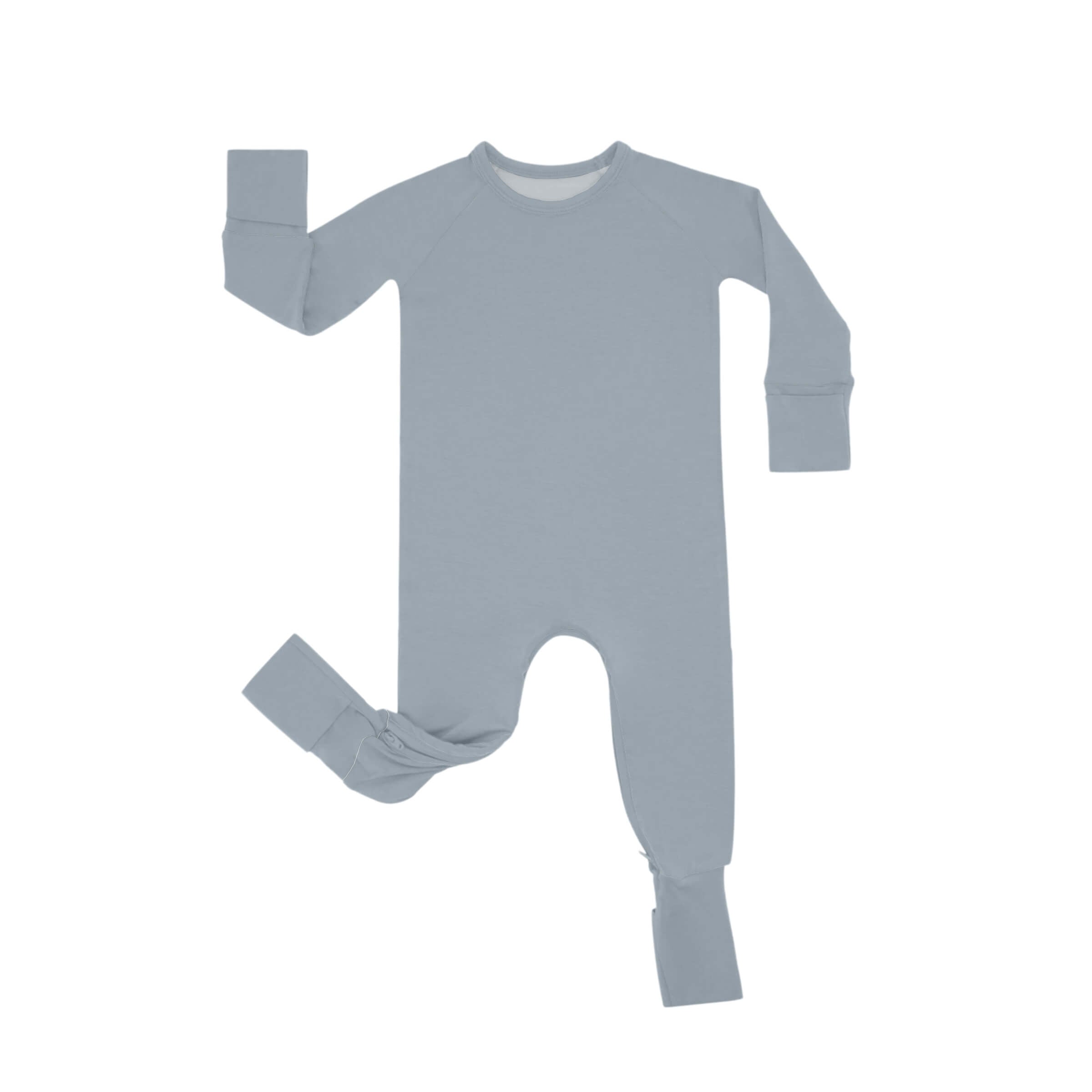 Zippered Romper in Fog