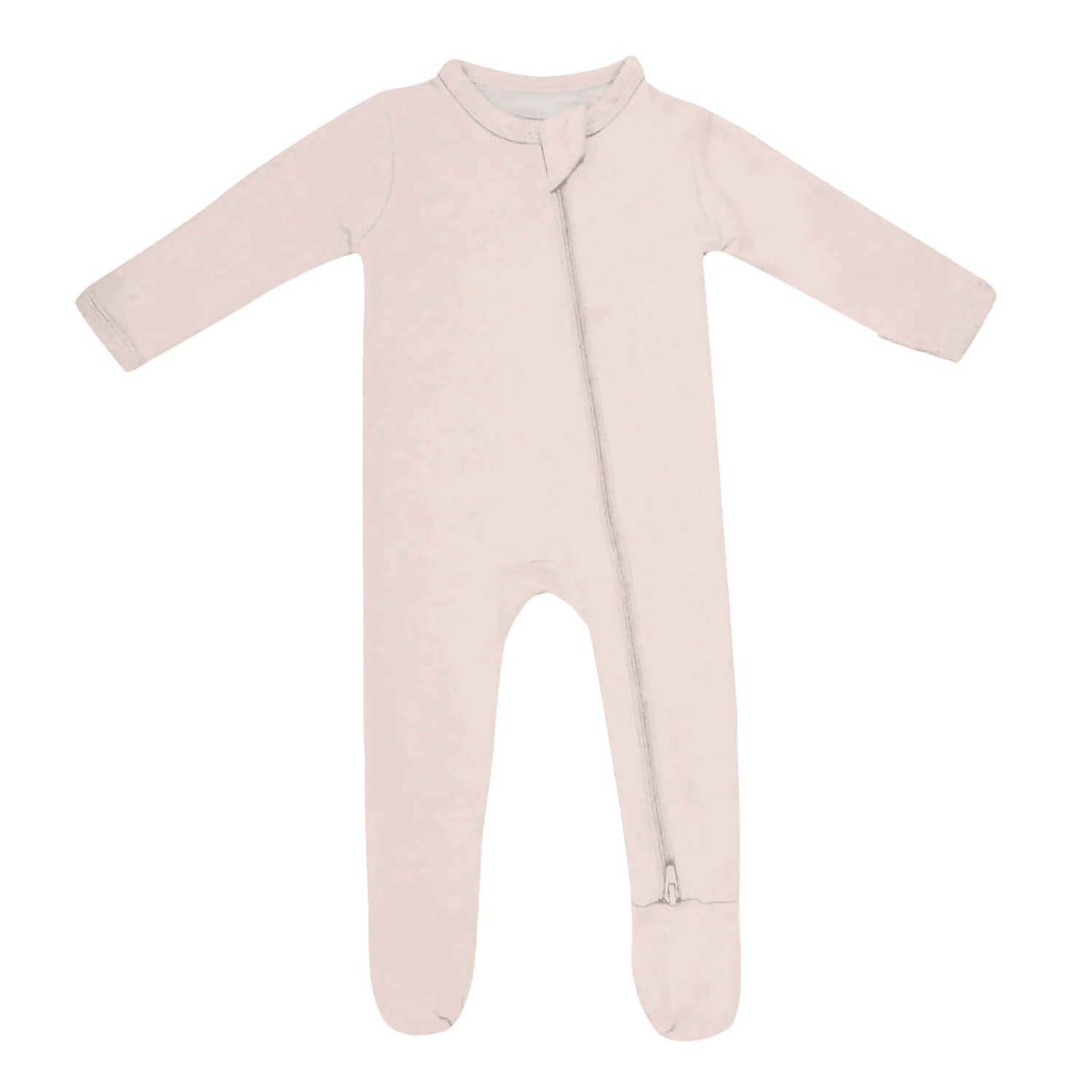 Zippered Footie in Blush
