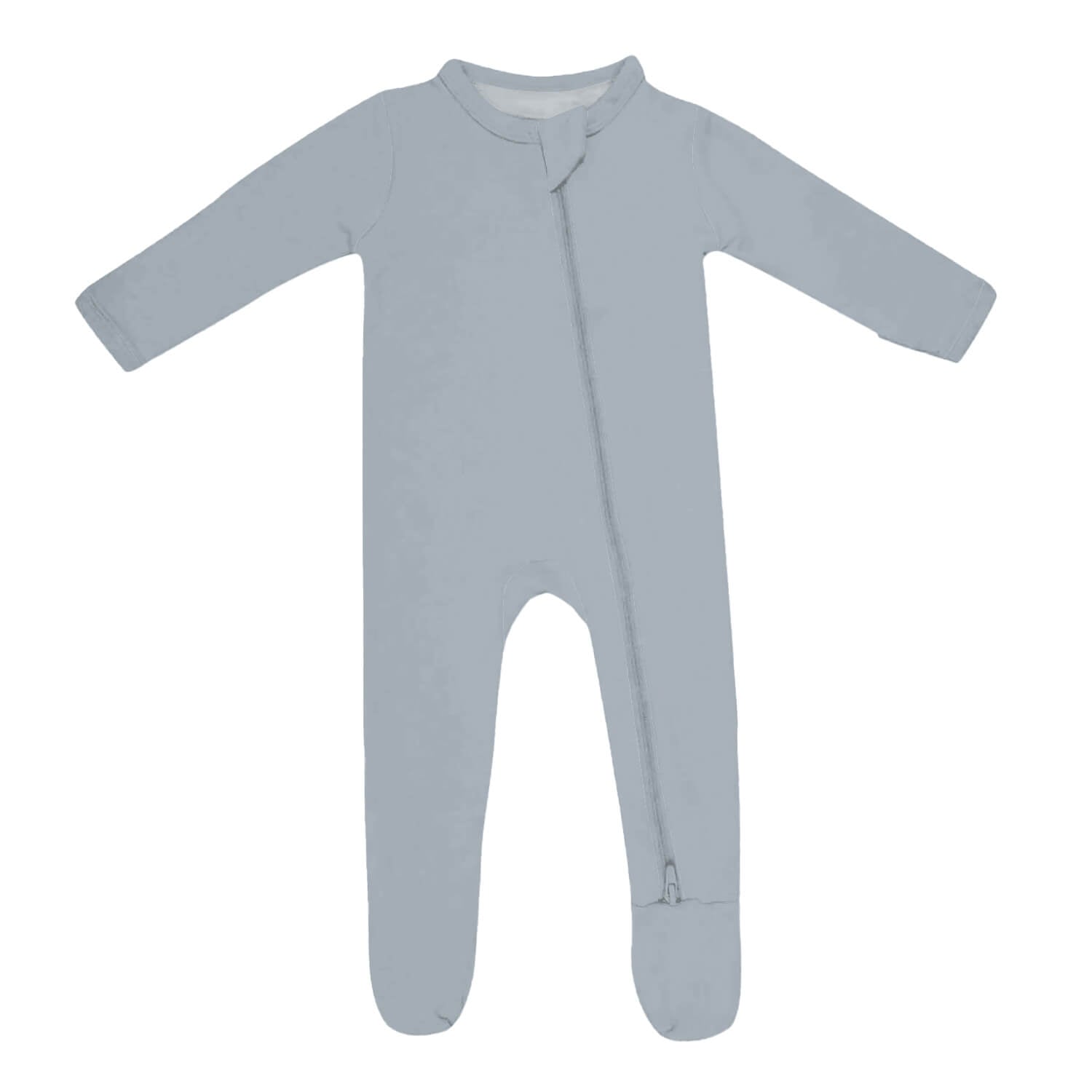 Zippered Footie in Fog