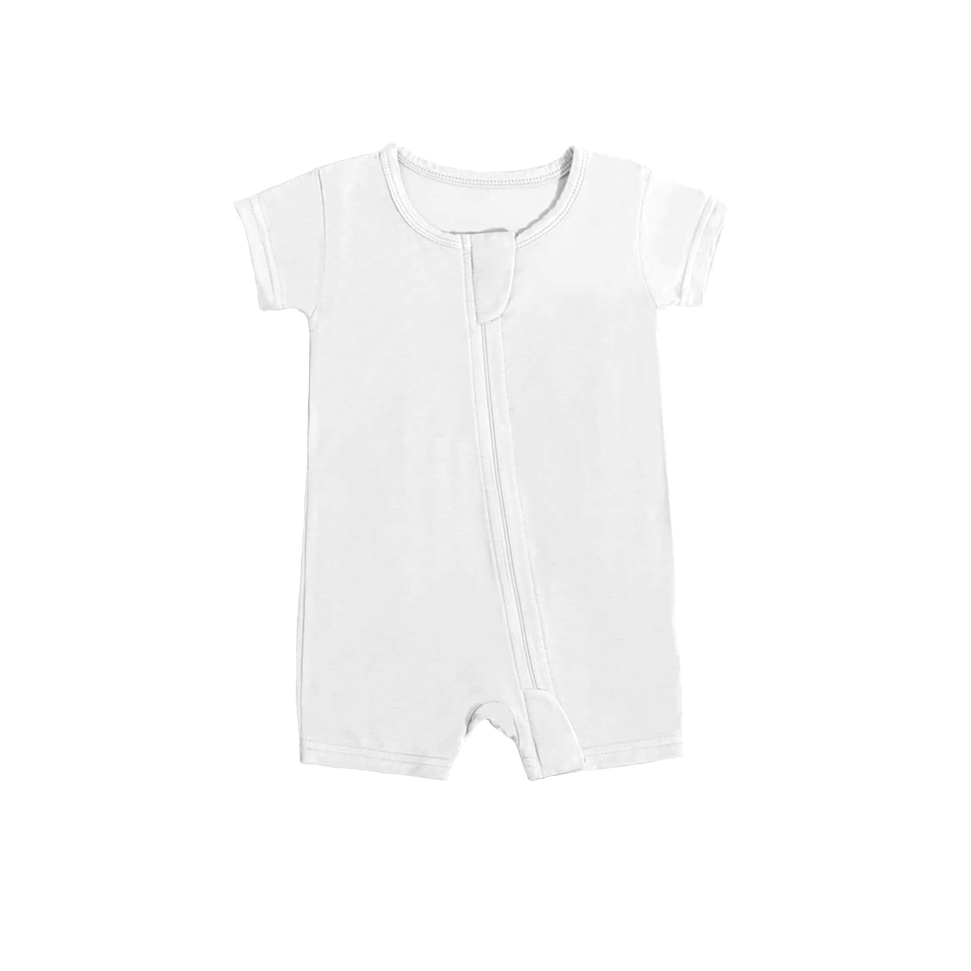 Zippered Romper in Cloud