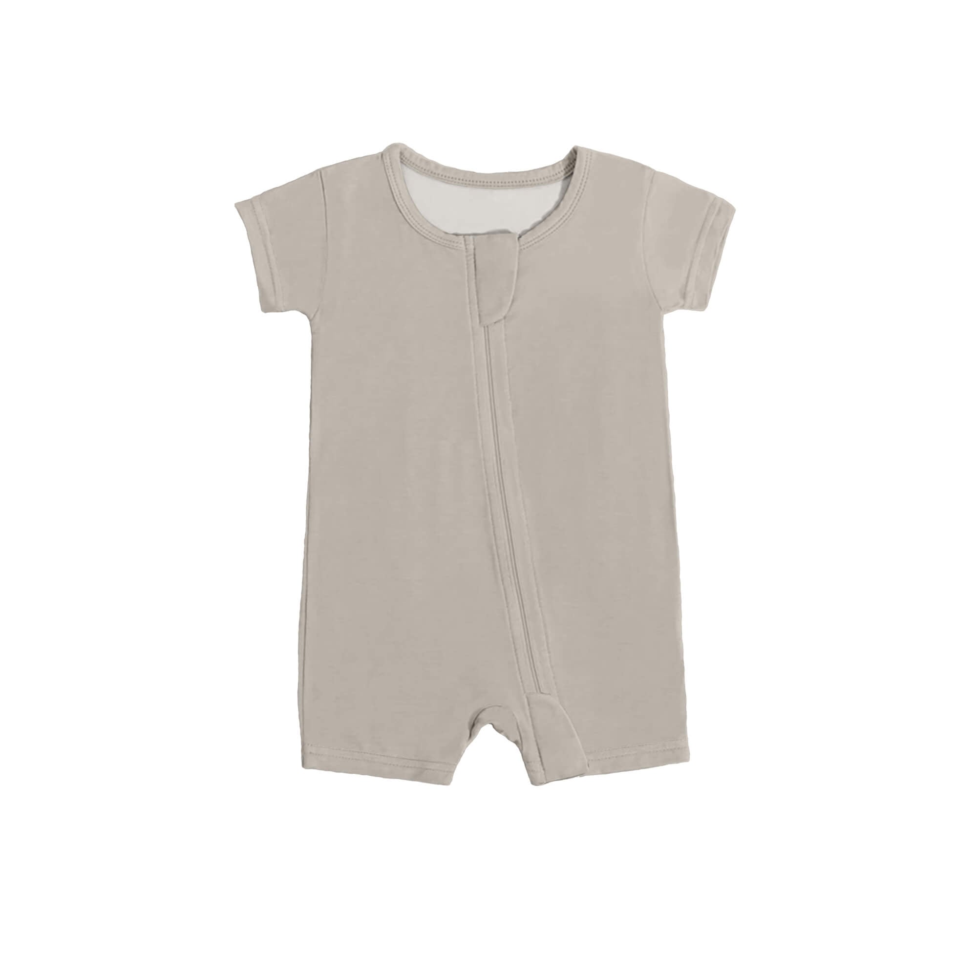 Zippered Romper in Oat